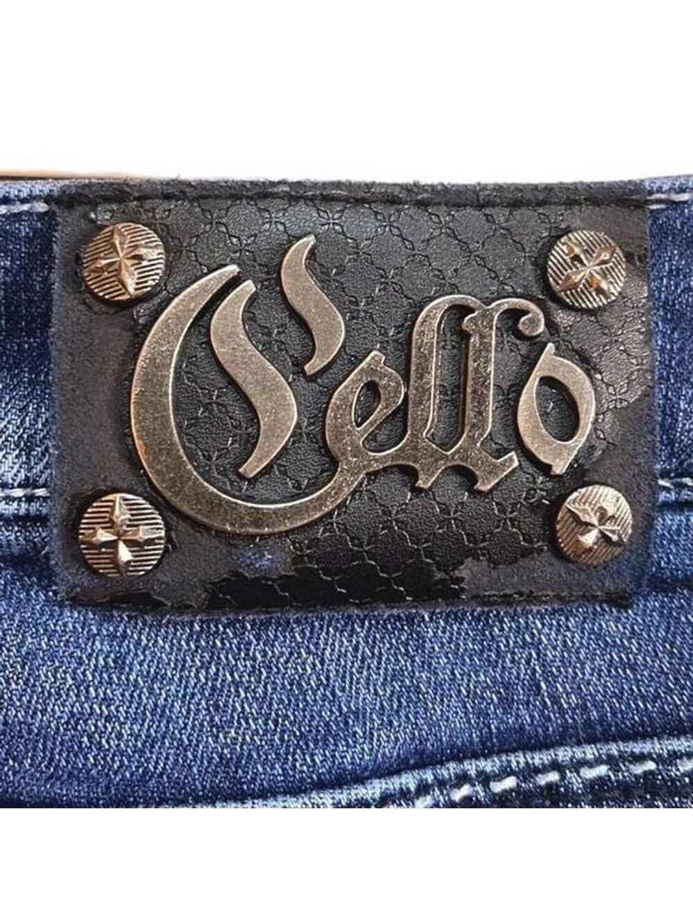 Bootcut Western Jeans Juniors Size 5 / 26” Med-Dark Wash Distressed - Picture 6 of 6